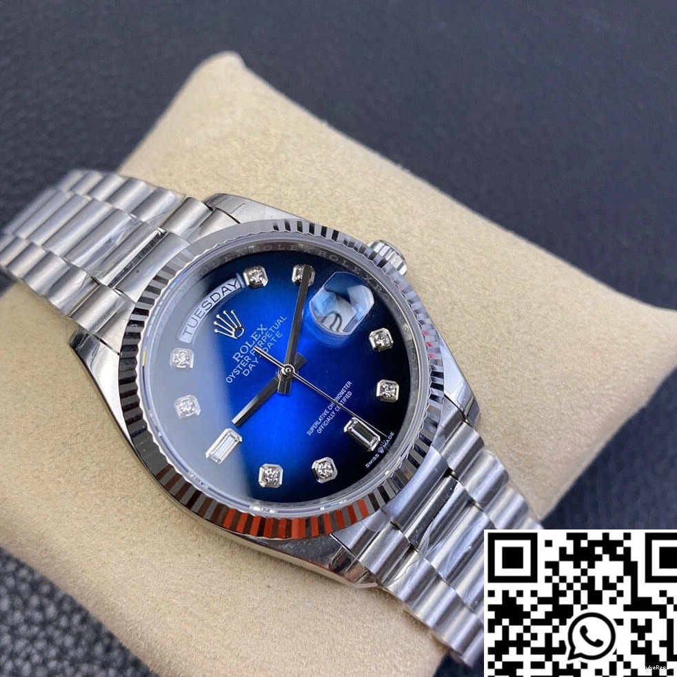 Dial Factory Blue EW Diamond M128239-0023 Rolex Gradient Day-Date 0901